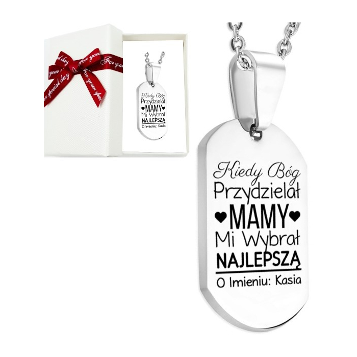 Upominek dla Mamy Personalizowana Zawieszka